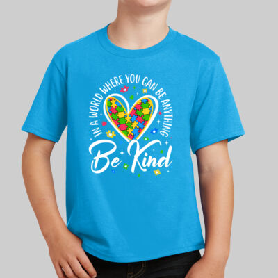 Youth - Be Kind Heart T-Shirt - Autism Awareness Thumbnail