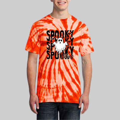 Adult Tie-Dye T-Shirt - Fall Holidays - Spooky Vibes Thumbnail
