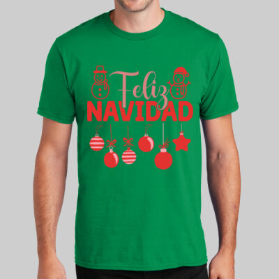 Adult T-Shirt - Winter Holidays - Feliz Festive - Red Thumbnail