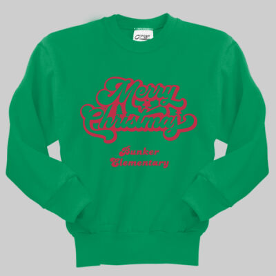Youth Crewneck - Winter Holidays - Merry Christmas - Red Thumbnail