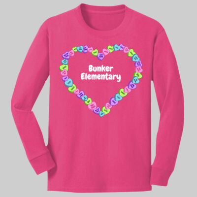 Youth Long Sleeve Shirt - Spring Holidays - Candy Hearts Thumbnail