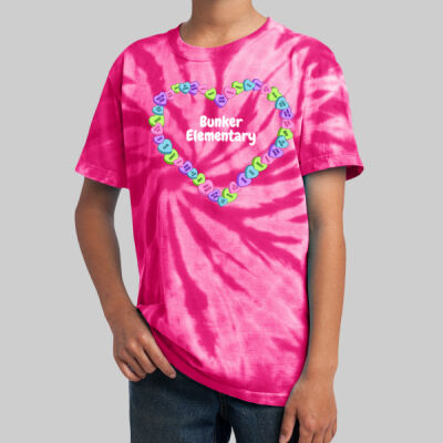 Youth Tie-Dye T-Shirt - Spring Holidays - Candy Hearts Thumbnail