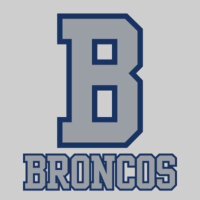 B with Broncos Grey with Navy Outline Thumbnail
